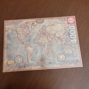 4000 Piece Educa Jigsaw Puzzle The World 53.5" X 37.5" New sealed